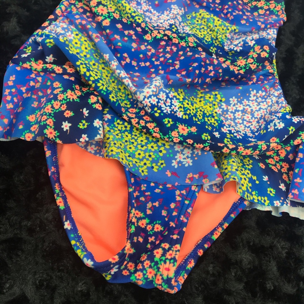 Neon Floral One Piece Swimsuit - Picture 10 of 16